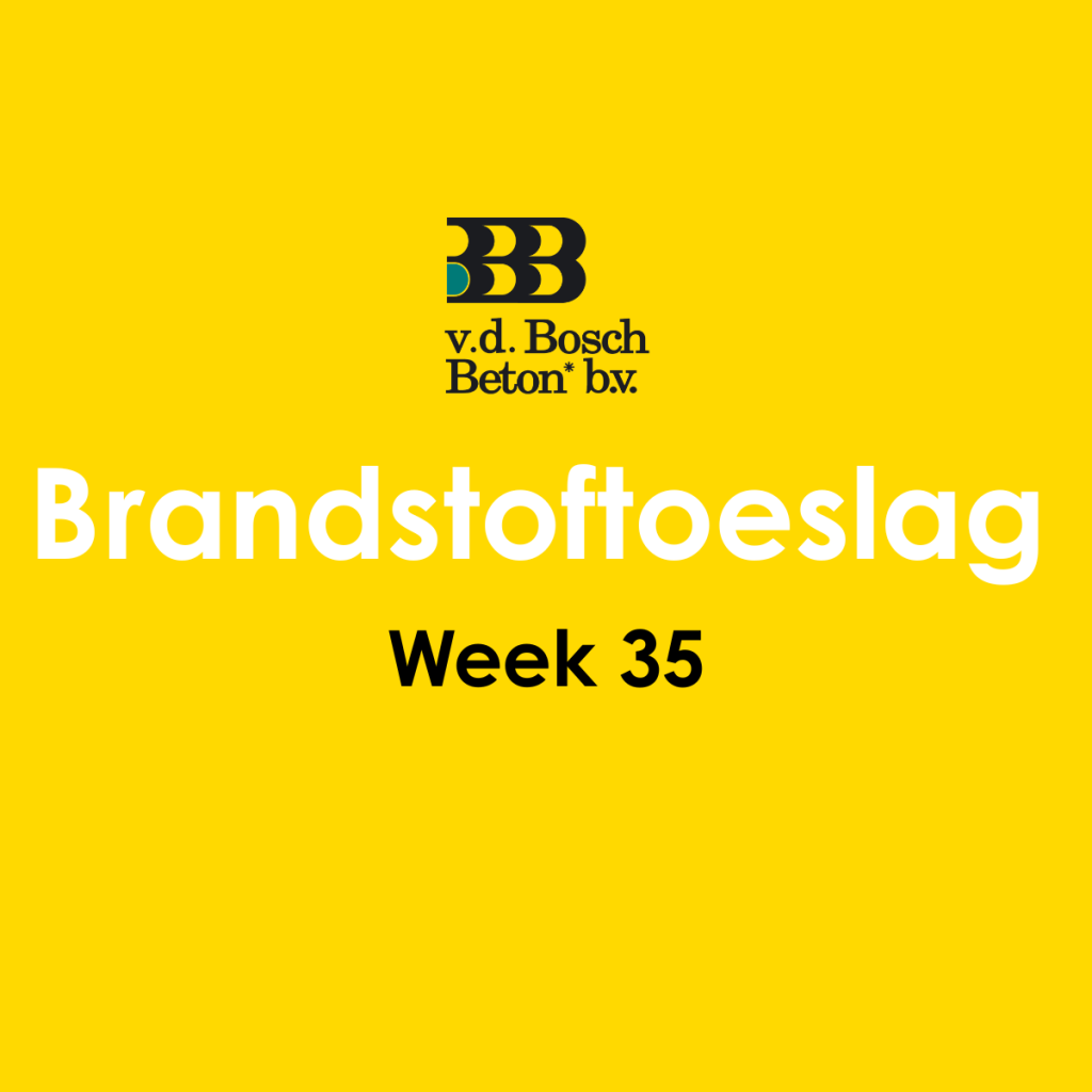 Brandstoftoeslag – week 35