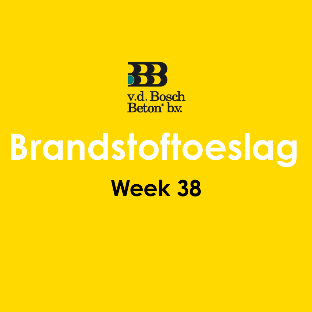 Brandstoftoeslag – week 38