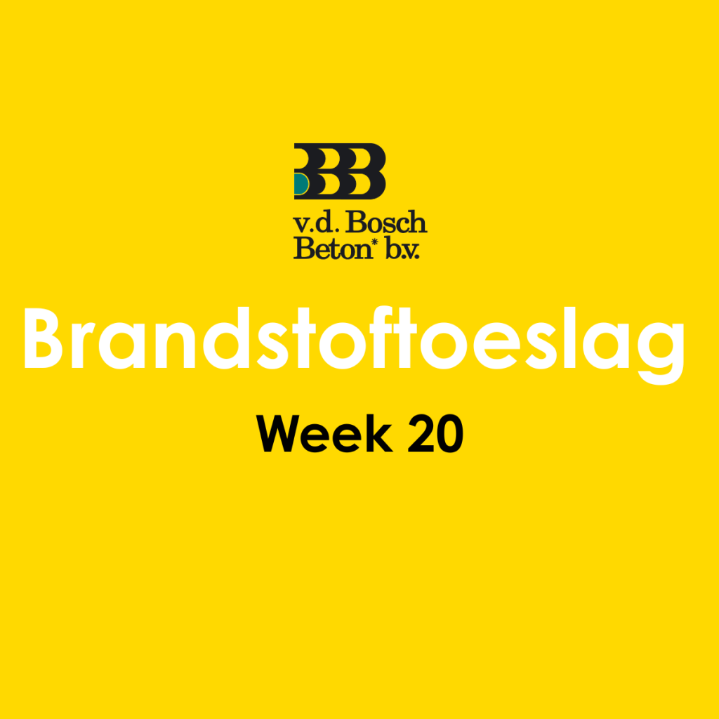 Brandstoftoeslag – week 20 (2026)