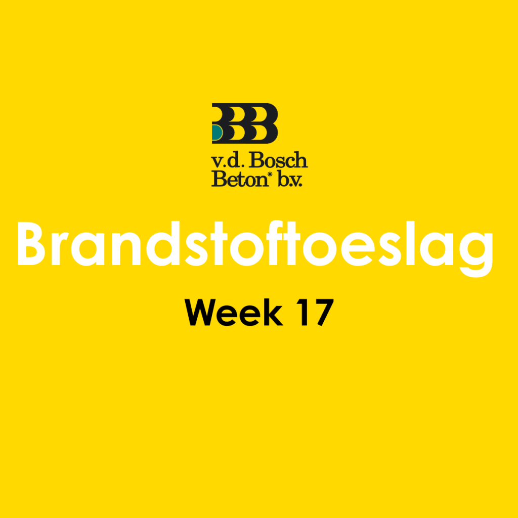 Brandstoftoeslag – week 17 (2026)