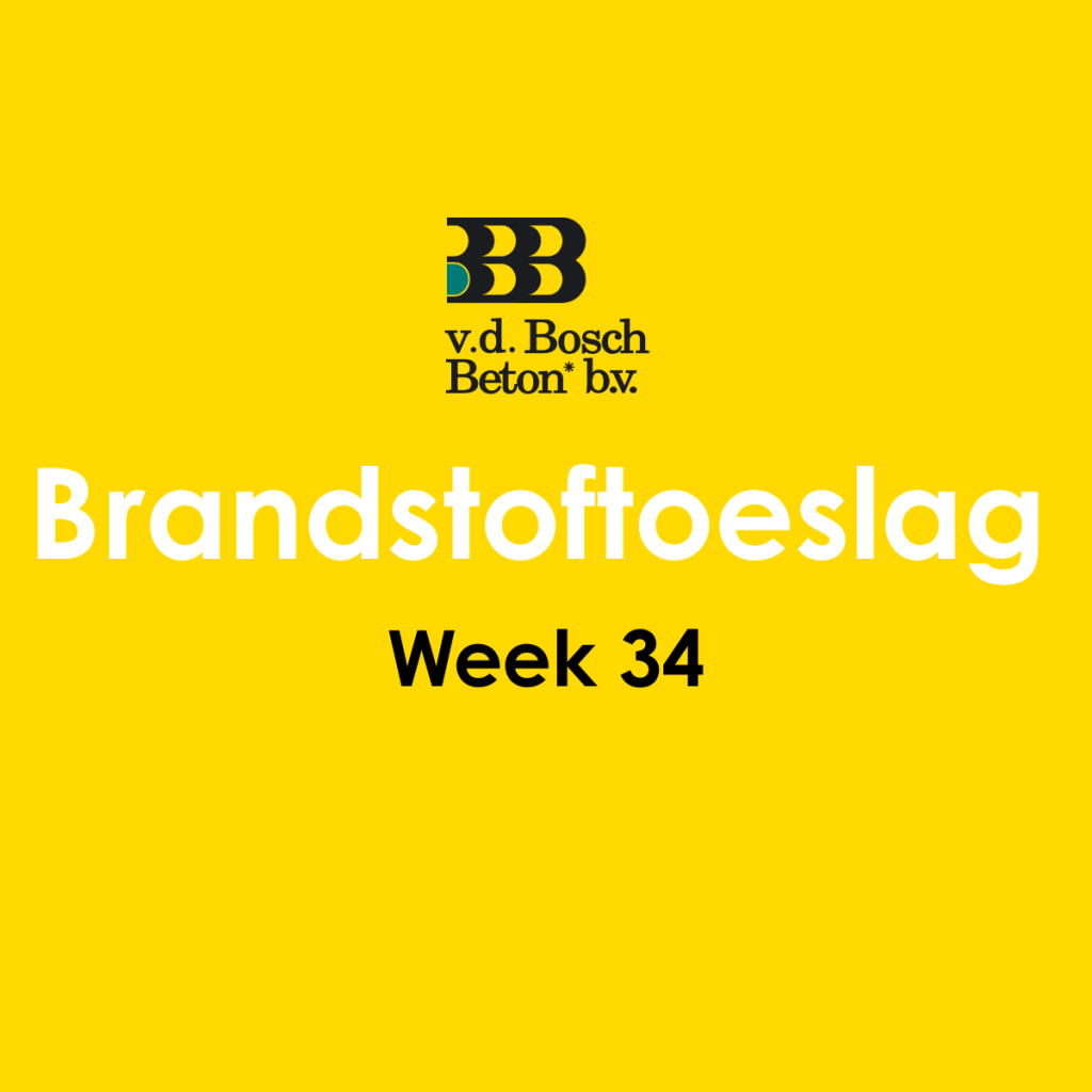 Brandstoftoeslag – week 34