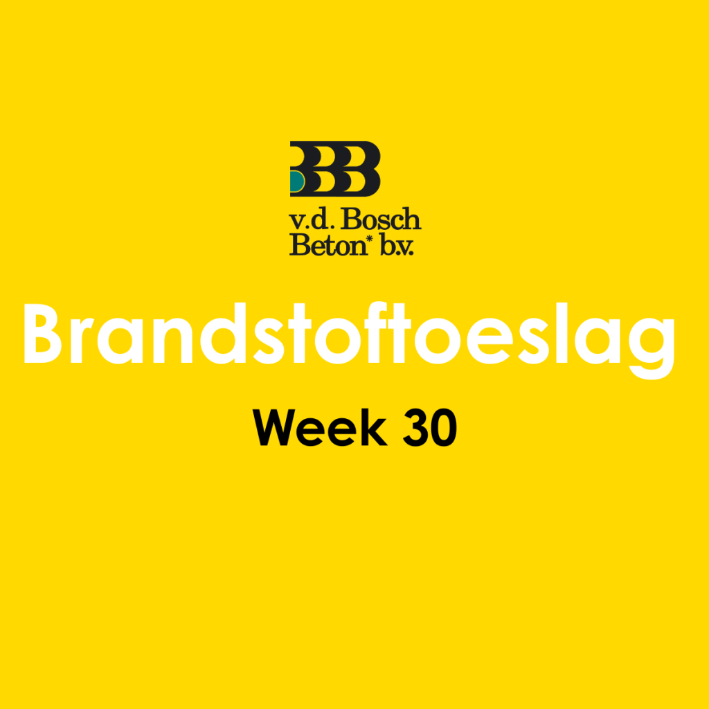Brandstoftoeslag – week 30